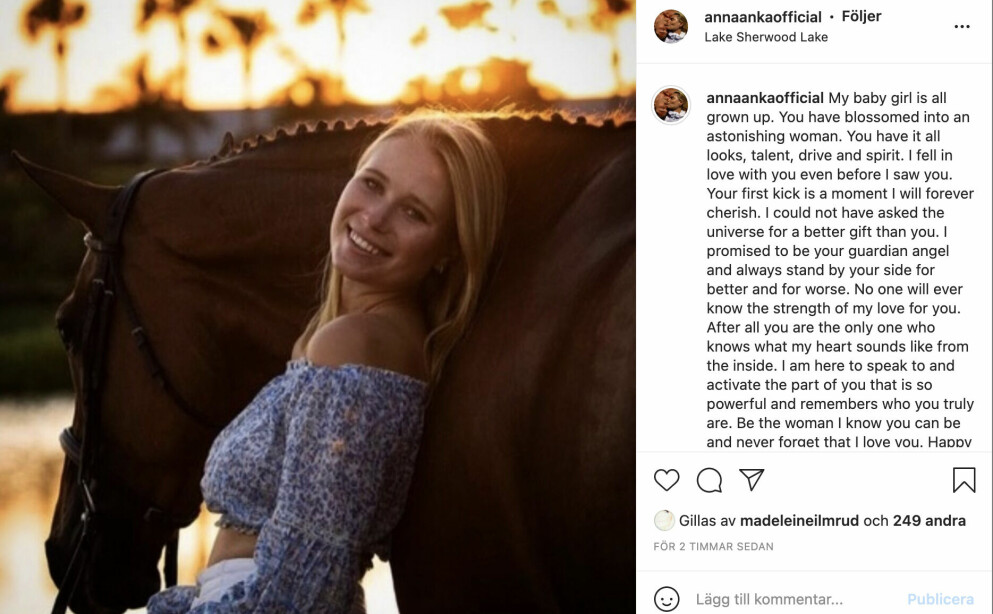 Anna Ankas dotter Elli har vuxit upp.