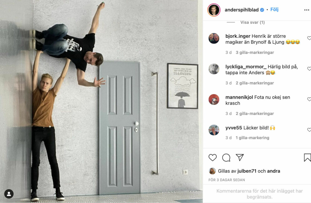<span class=" italic" data-lab-italic_desktop="italic">Här är bilden som förbryllar följarna. Vad säger ni? Är den fejk? Foto: Anders Pihlblad/Instagram</span>
