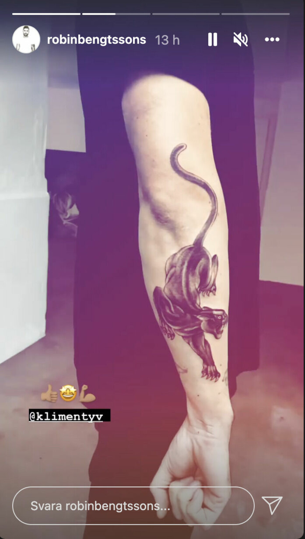Robin Bengtssons nya tatuering! Robins tatuering