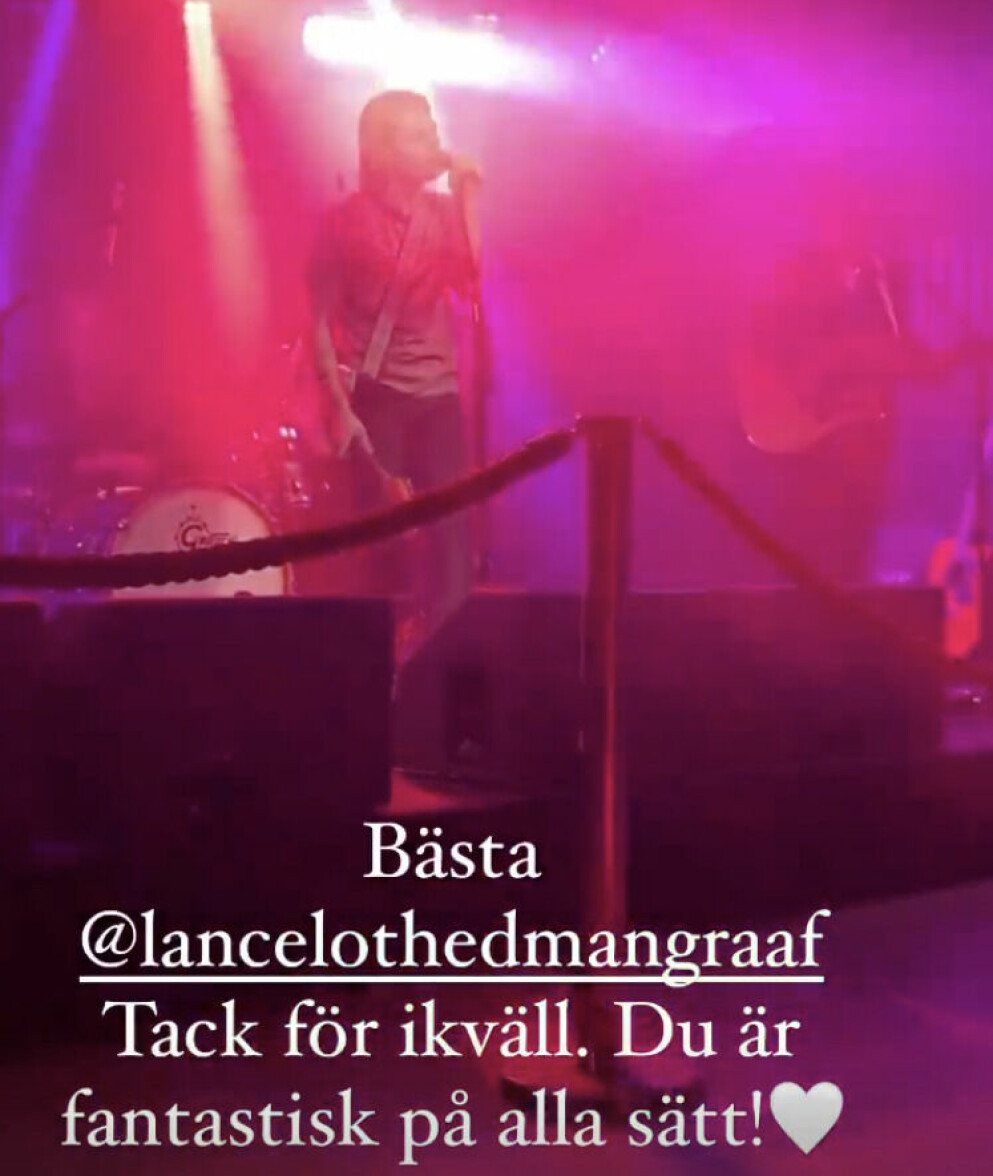 <span class=" italic" data-lab-italic_desktop="italic">Kristin visar upp okända relationen med Lancelot Hedman på Instagram. Foto: Instagram</span>