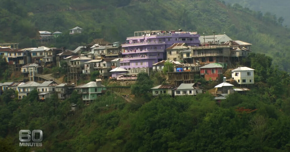 Byn Baktawng Tlangnuam i delstaten Mizoram. Byn Baktawng Tlangnuam