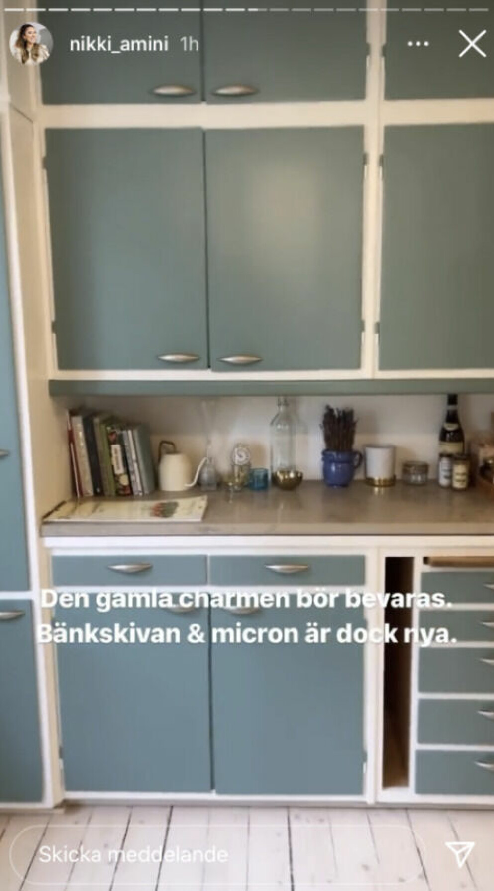 <span class=" bold" data-lab-bold_desktop="bold">FOTO: Skärmdump från Nikki Aminis Instagram story. </span>