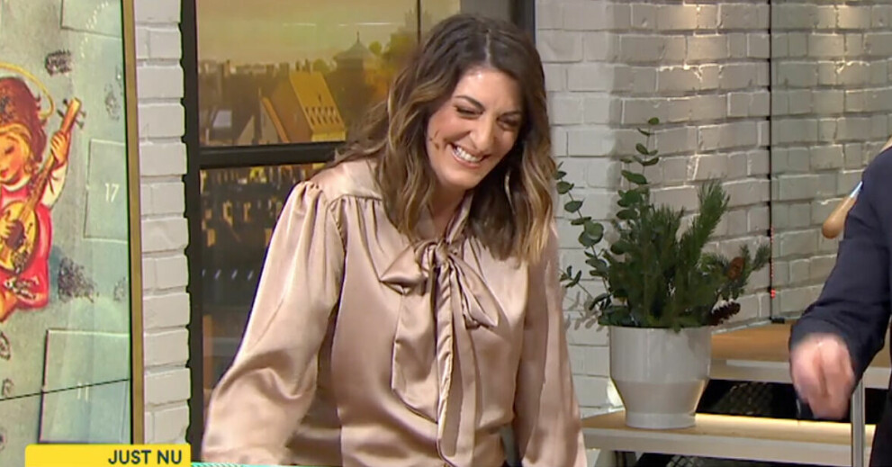 Soraya bryter ihop i Nyhetsmorgon. NYHETSMORGON