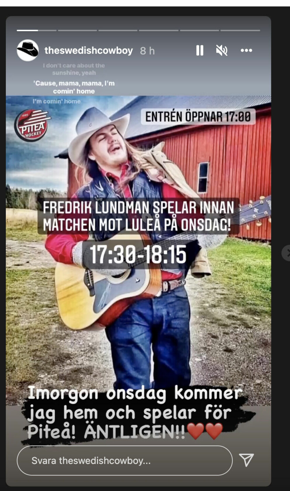 Fredriks glädjebesked för fansen! Fredrik Lundman