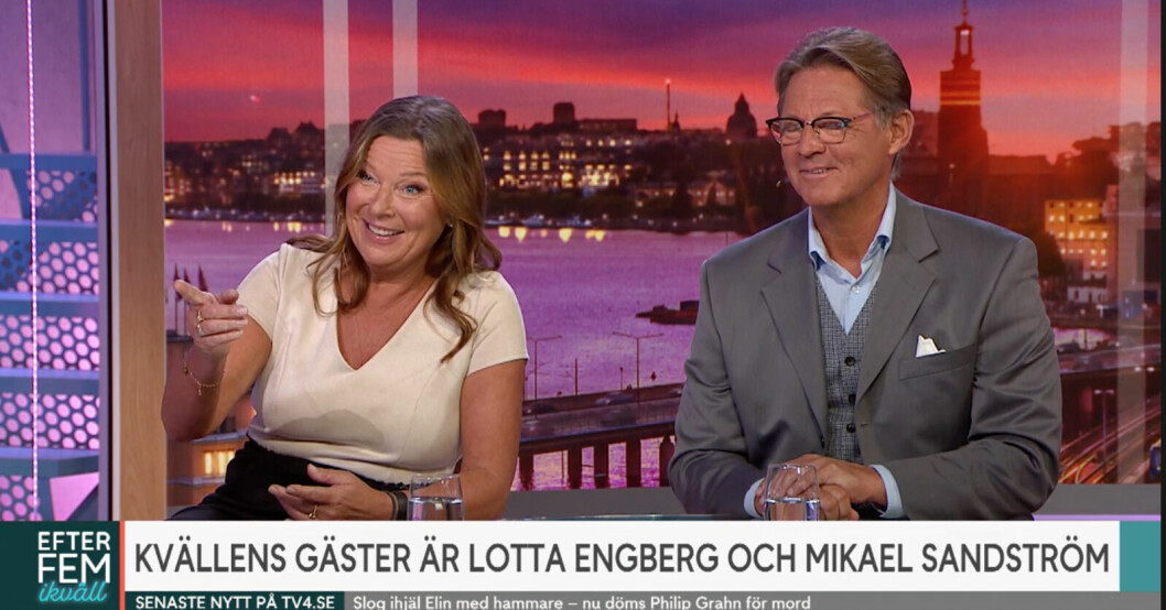 Lotta fick en chock i studion när Tilde berättade. LOTTA ENGBERG, DOKTOR MIKAEL