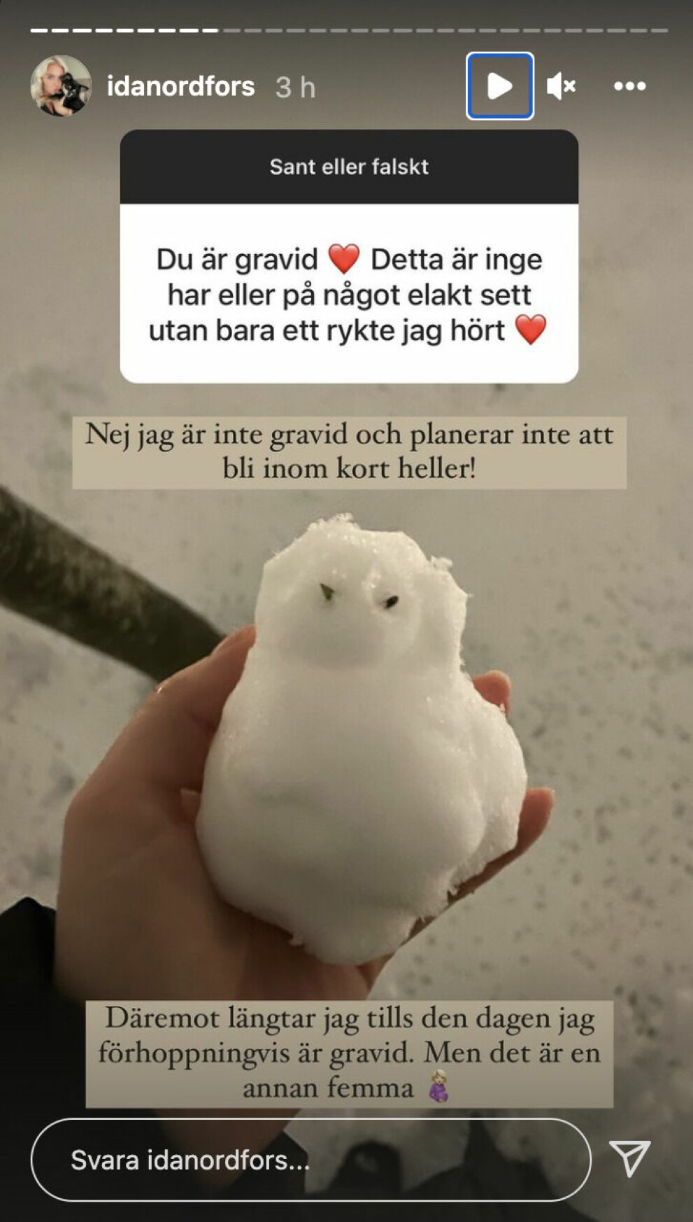 <span class=" bold" data-lab-bold_desktop="bold">Prinscreen från Ida Nordfors Instagram.</span>