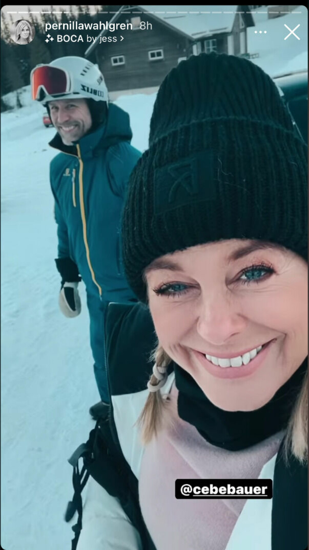 Glädjen är total mellan Pernilla och Christian! PERNILLA WAHLGREN, CHRISTIAN BAUER