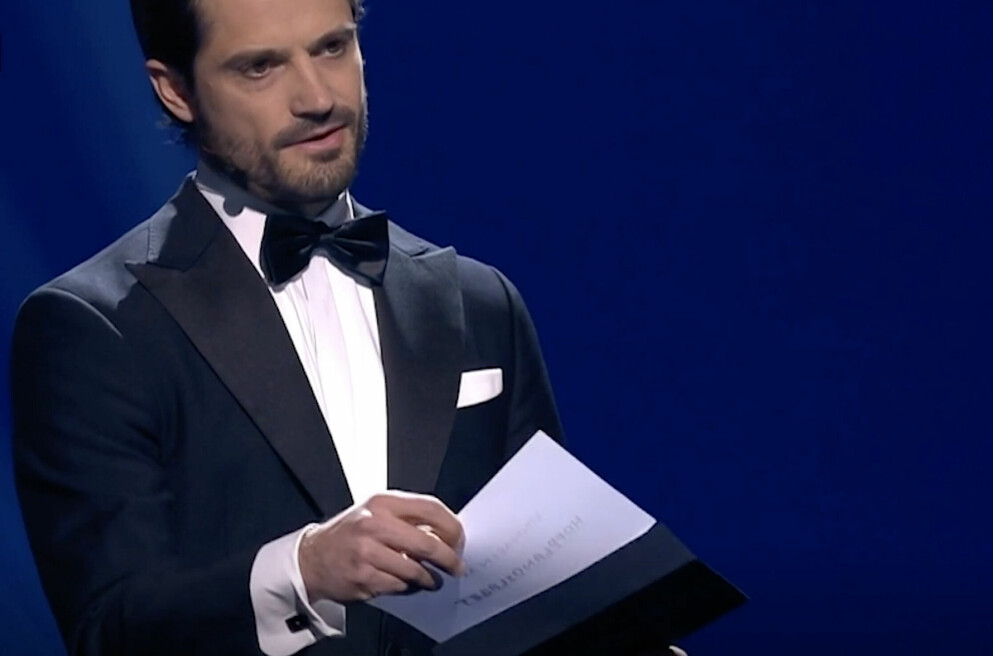 Prins Carl Philip läste upp vinnaren av Jerringspriset. Idrottsgalan