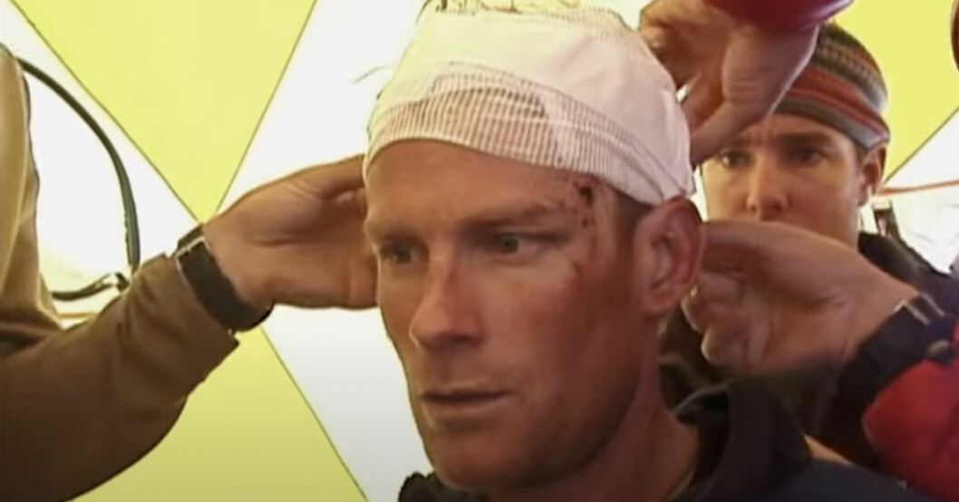 Conrad Anker efter olyckan som tog hans bästa väns liv. Conrad Anker