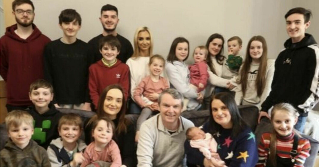 Stora delar av det som är familjen Radford – Storbritanniens största familj. Familjen Radford