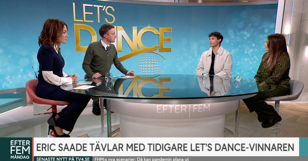 Eric Saade dansar med Katja Lujan Engelholm. Katja dansade med Anis don Demina förra året. EFTER FEM