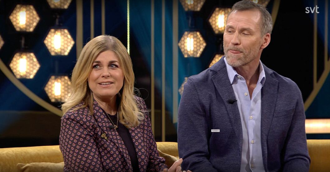 Pernilla och Christian gästade nyligen Carina Bergfeldt i SVT.