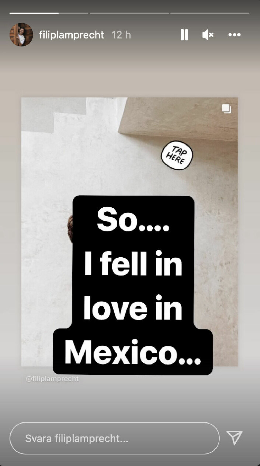 Filip Lamprecht blev kär i Mexico. Gulligt! Filip berättar att han blev kär.