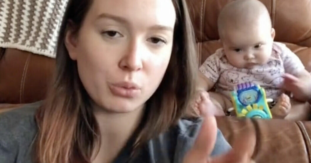 Kellys klipp på Tiktok har setts över en halv miljon gånger. Kelly och dottern