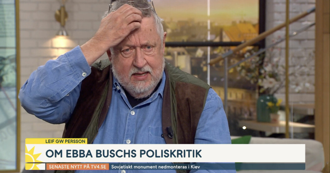 Leif GW Persson tycker Ebba Buschs uttalande är märkligt. Leif GW Persson
