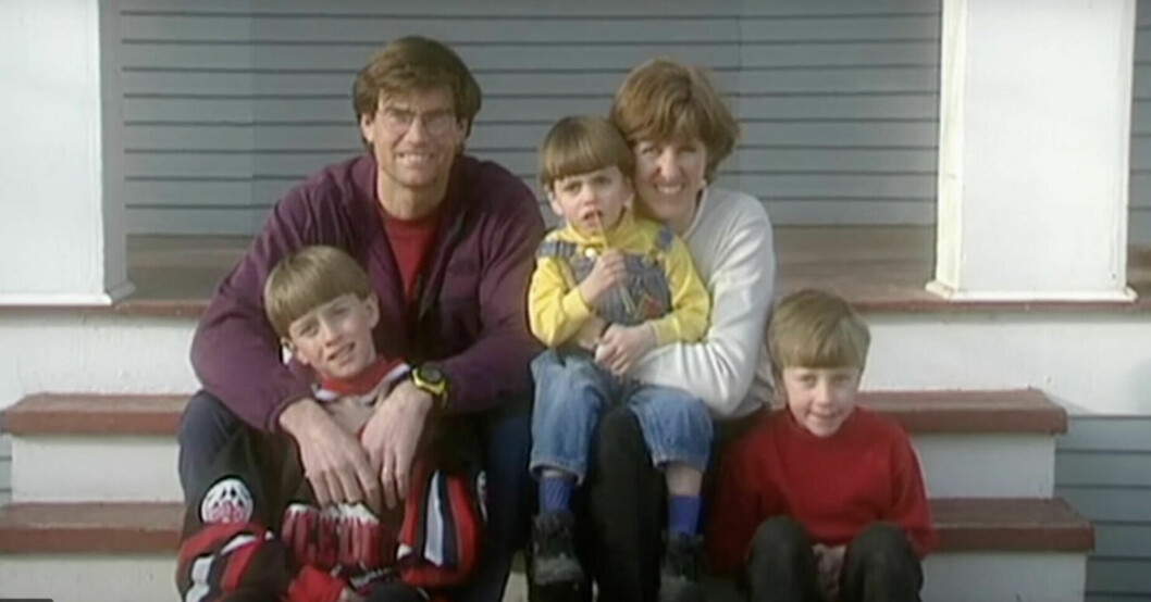 Alex Lowe med frun Jenni och barnen Max, Sam och Isaac. Bilden togs strax innan Alex död. Alex Lowe, Jenni och barnen Max, Sam och Isaac