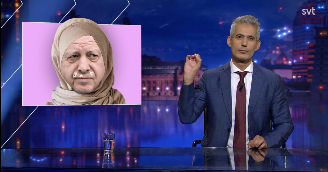 Kadir Meral skojade också om Erdogans hårfäste. "Du är ju från landet dit alla åker för att göra hårtransplantation!”, säger han.
