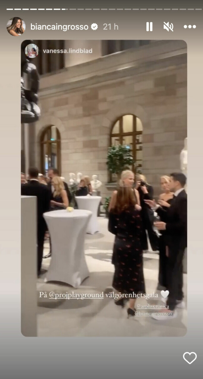 Screenshot Bianca Ingrossos Instastory. Bianca Ingrosso