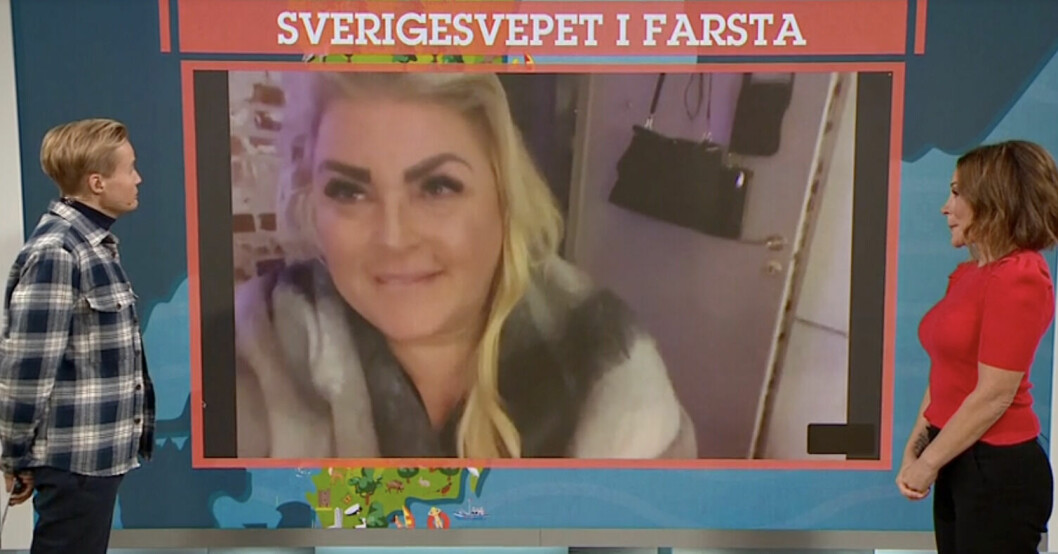 Jeanette ”Tunnelbanenettan” Höglund berättar att Siv brast ut i tårar när hon fick beskedet att hon skulle få tillbaka sina pengar. Henrik Alsterdal och Tilde de Paula Eby.