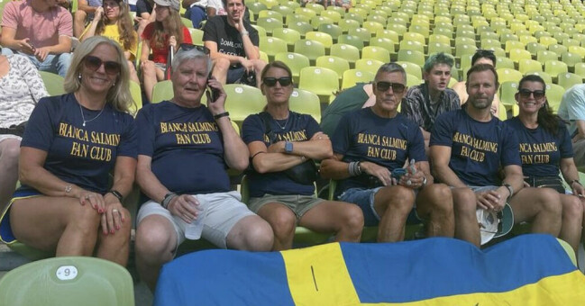 Hela familjen på plats i München för att stötta Bianca, kort innan allmänheten fick veta Börjes ALS-sjukdom.
