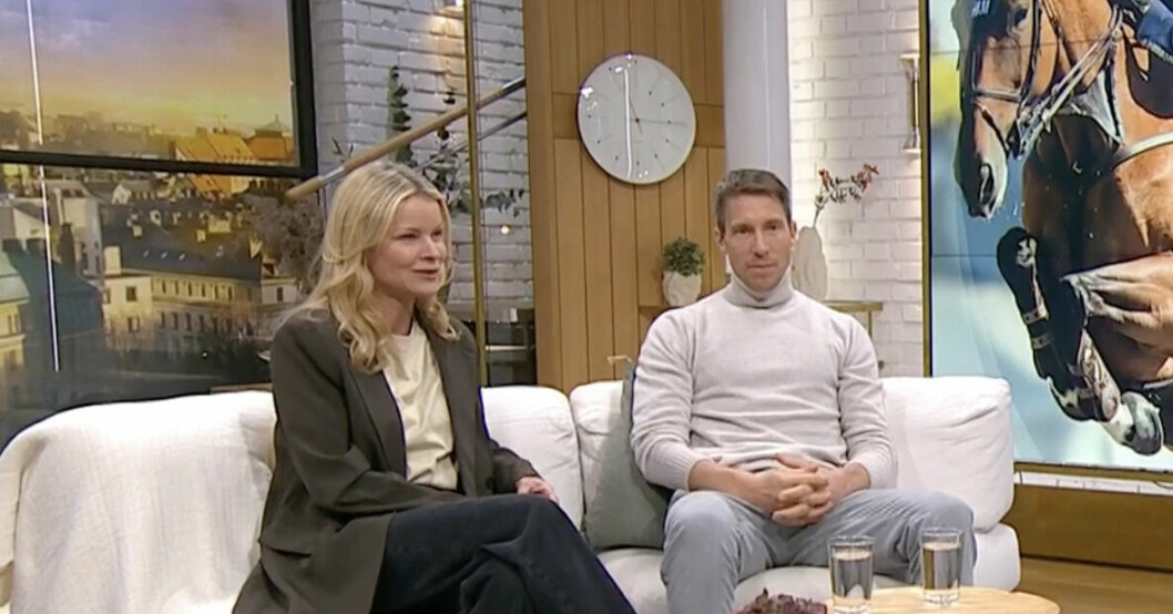 Malin Baryard Johnsson och Henrik von Eckermann gästade Nyhetsmorgon