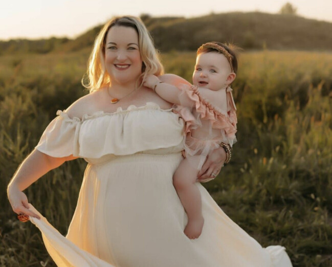 Shandrea och dottern Hannalee.