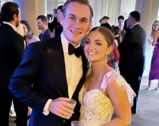 Brudparet Antoine ”Toine” och hans Emily. Brudparet Antoine ”Toine” och hans Emily.