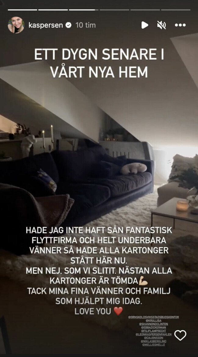 Kristin Kaspersens nya lägenhet