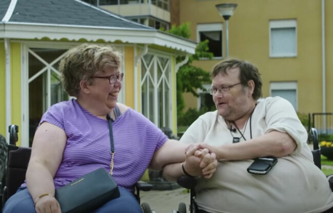 Linda Hammar tillsammans med bortgångne fästmannen Lars-Åke Fransson