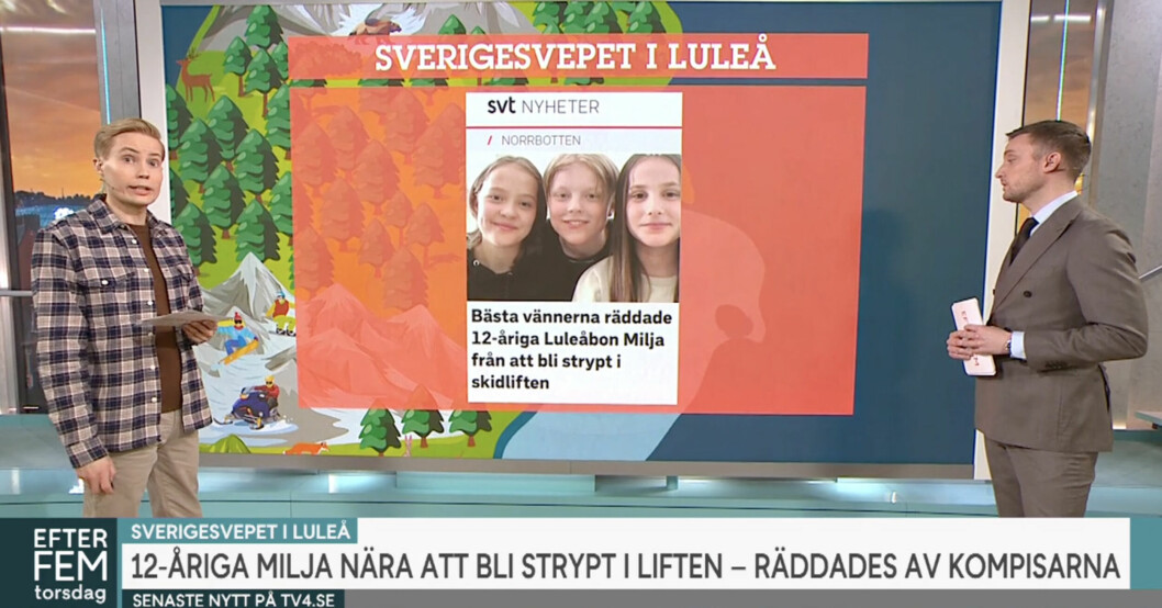 Kompistrion var med i TV4:s <span class=" italic" data-lab-italic_desktop="italic">Efter fem</span> där de fick berätta om den dramatiska händelsen. Kompistrion var med i TV4:s Efter fem där de fick berätta om den dramatiska händelsen.