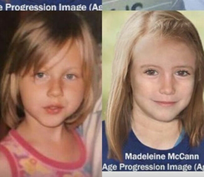 Bild på en ung Julia – bredvid en bild på hur Madeleine borde ha sett ut vid samma ålder. Bild på en ung Julia – bredvid en bild på hur Madeleine borde ha sett ut vid samma ålder.