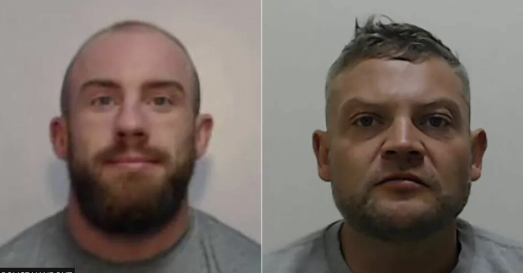 På bilden syns de dömda männen, Reece Stevens till vänster och Stephen Cleworth till höger. Alla inblandade var sedan tidigare kända för polisen.