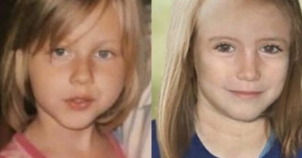 Bild på en ung Julia – bredvid en bild på hur Madeleine borde ha sett ut vid samma ålder. Bild på en ung Julia – bredvid en bild på hur Madeleine borde ha sett ut vid samma ålder.