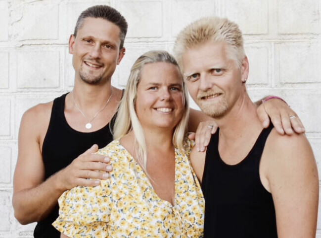 Hampus till vänster, Linda i mitten och Erik till höger.
