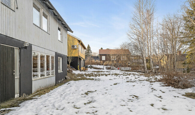 Trädgården på baksidan. Trädgården på baksidan.