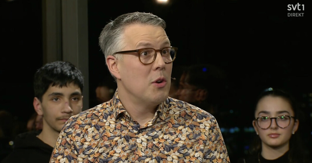 Christian Palmén i SVT:s debatt om matpriserna och dödshoten.