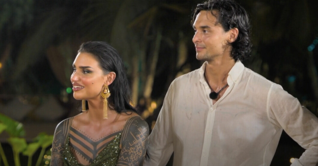 <em>Olivia Jakobsson valde Kevin Manzano Andrén i slutvalet. Foto: Discovery+</em>