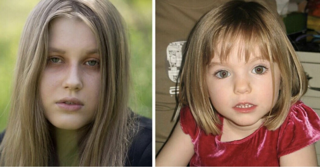 Julia Wendell, 21, och Madeleine McCann, 3. Julia Wendell, 21, och Madeleine McCann, 3.