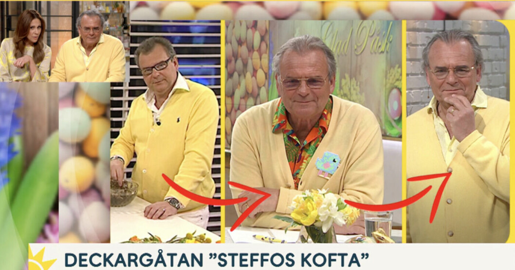 Hår går Sofia igenom med Steffo att han inte alls haft samma kofta på sig – som de först påstod.