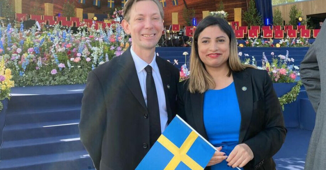 Paret firade Sveriges nationaldag på Skansen. Paret firade Sveriges nationaldag på Skansen.