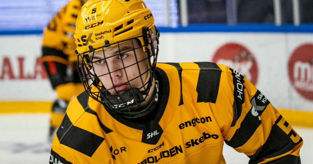 Skellefteås Axel Sandin-Pellikka var Småkronornas stora segerarkitekt när laget krossade Kanada i U18-VM. Arkivbild. Sverige krossade Kanada – drömstart i U18-VM