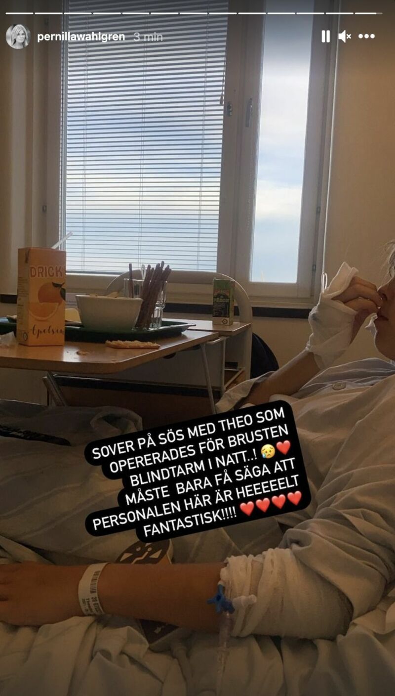 Theo Wahlgren har opererats för brusten blindtarm | Hänt