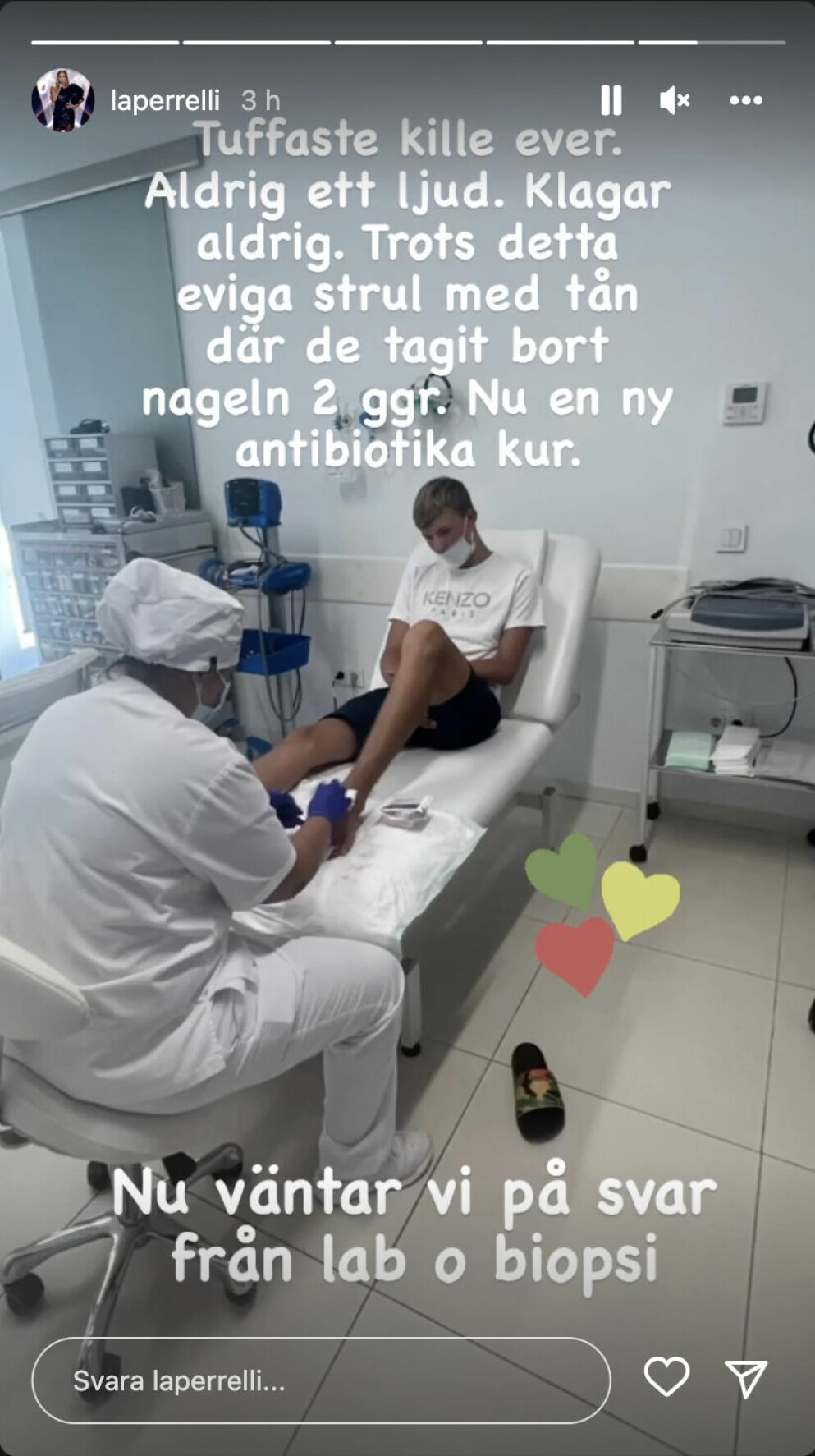 Från Charlottes Instagram-story Instagram-story