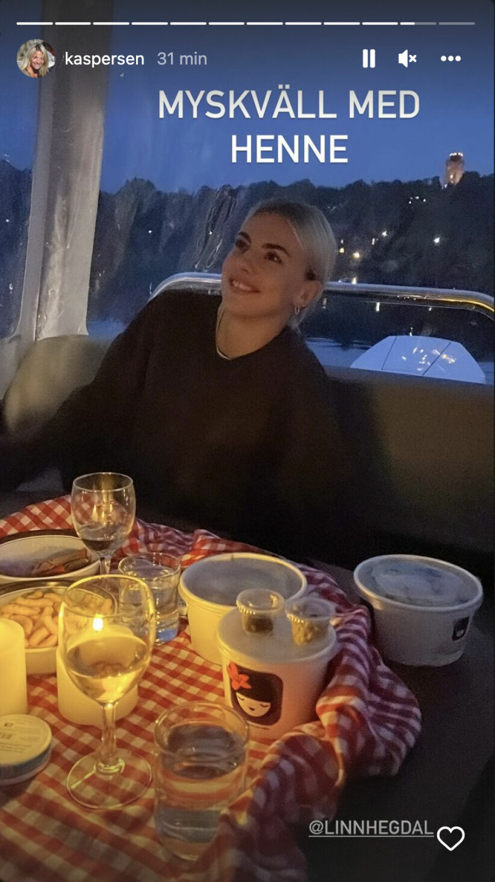 Kristins Instagram-story