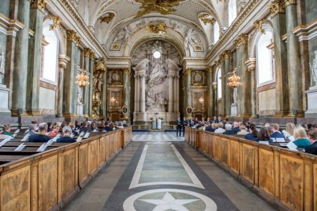 Slottskyrkan på Stockholms slott blir troligen den kyrka som prins Oscar döps.