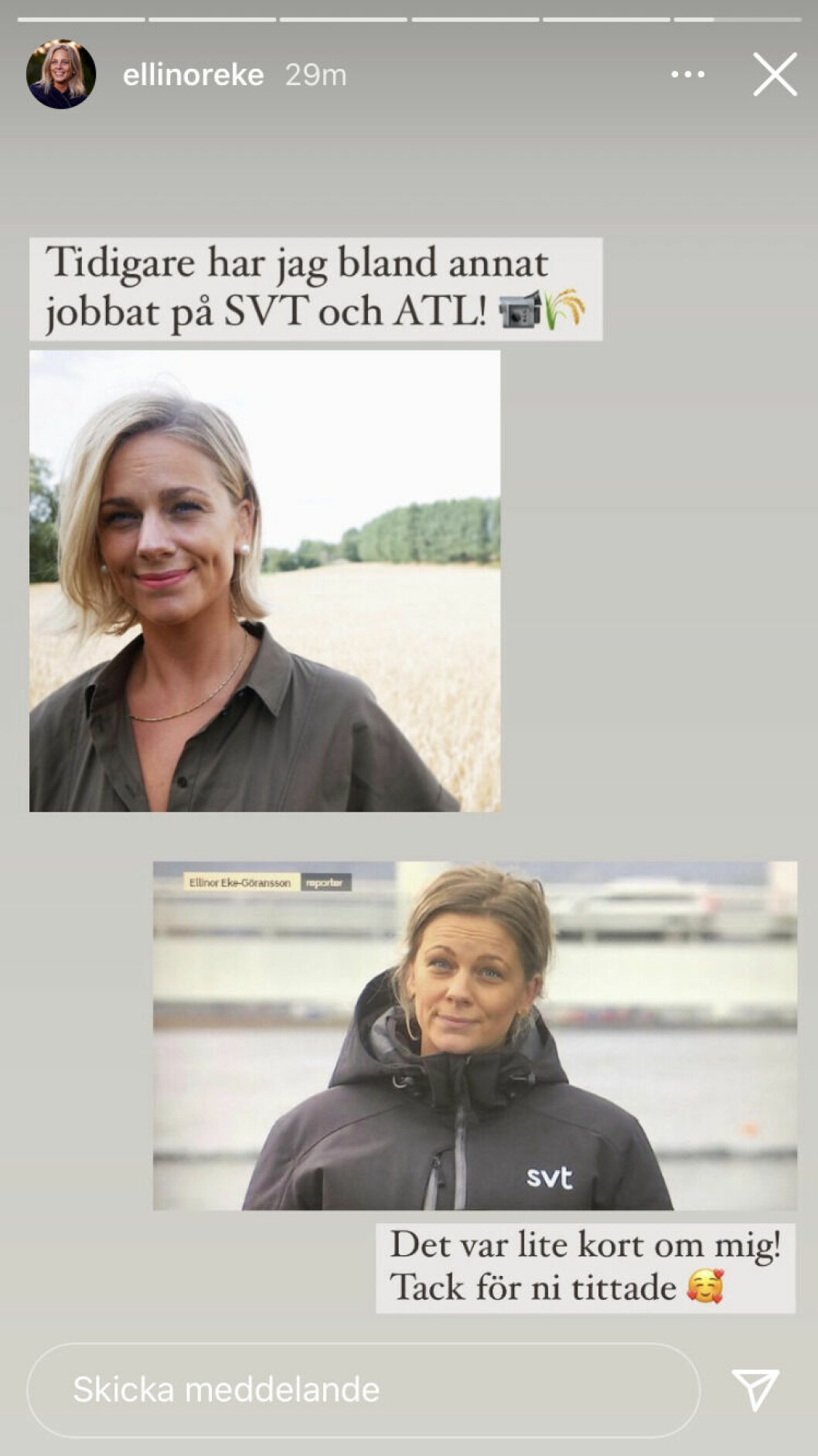 Slutligen delar Ellinor med sig av gamla bilder från anställningar hos tidigare arbetsgivare. Slutligen delar Ellinor med sig av gamla bilder från anställningar hos tidigare arbetsgivare.