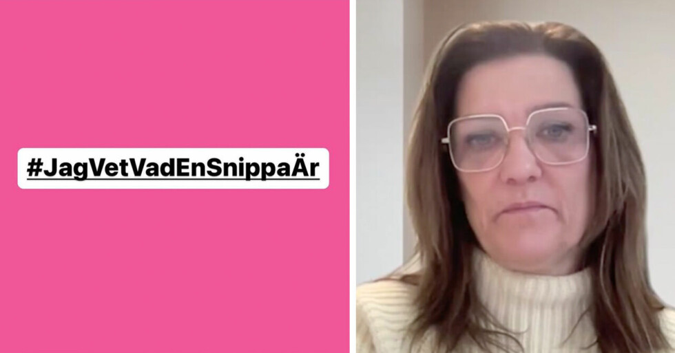Hashtagen #jagvetvadensnippa är och kammaråklagare Eva Lotta Swahn till höger.