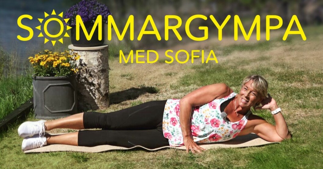 <strong>Foto: Håkan Lyktberg/SVT.</strong> Sofia Åhman leder Sommargympa i SVT.