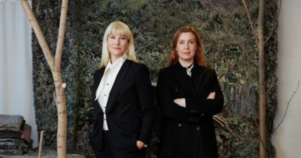 Sofia Lagerkvist och Anna Lindgren. Pressbild. De får Bruno Mathsson-priset