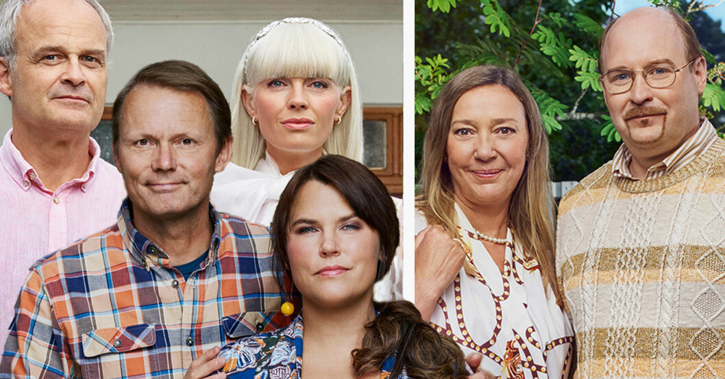 Solsidan-skådisarna Johan Rheborg, Felix Herngren, Josephine Bornebusch, Mia Skäringer, Henrik Dorsin och Malin Cederbladh.